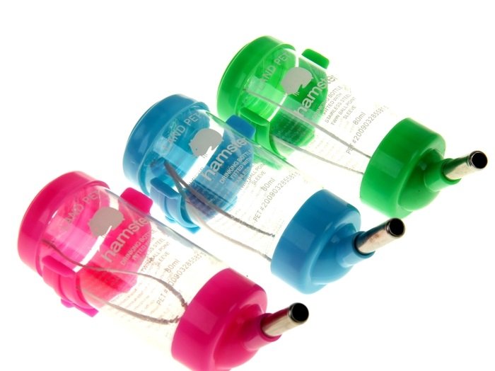 Поилка для грызунов 80 мл, 12 Х 4 см, микс цветов