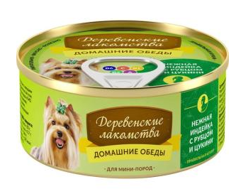 ЛАКОМСТВО "ДОМАШНИЕ ОБЕДЫ" Д/М-П 100гр НЕЖНАЯ ИНДЕЙКА С РУБЦОМ И ЦУКИНИ 76135443