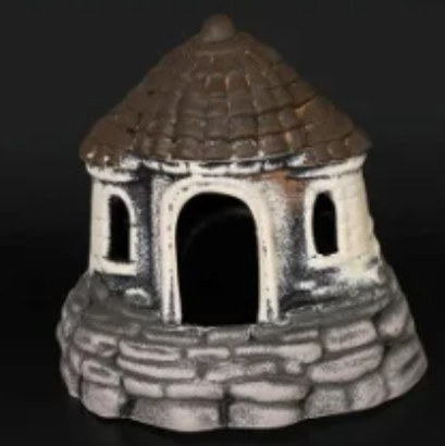 Аквадекор-грот для аквариума К-05б Замок-шатер(белый)