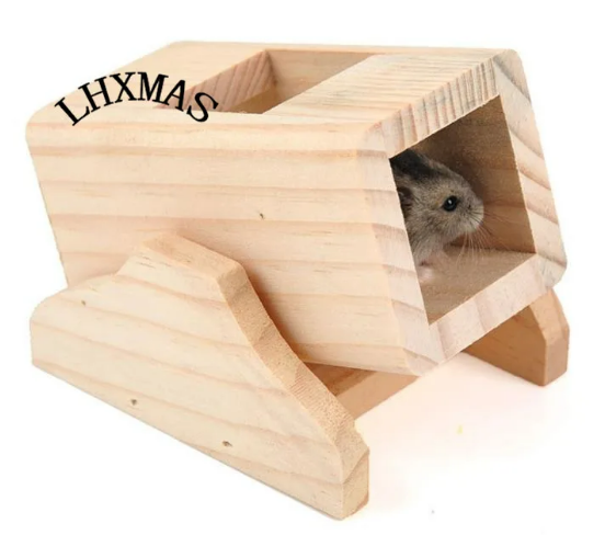Игрушка-пушка для хомяка деревянная