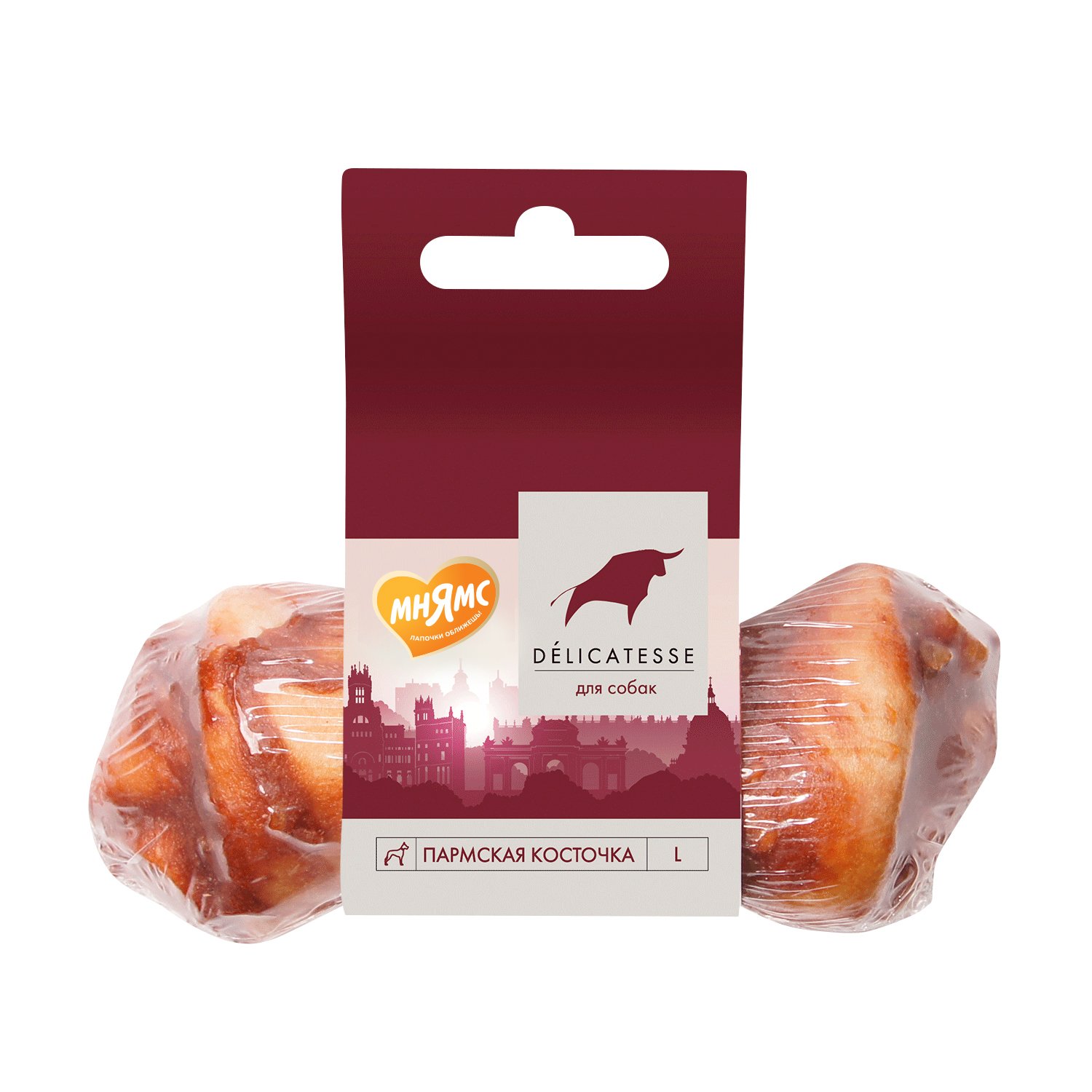 Лакомство Мнямс Пармская косточка для собак размер L 45 г