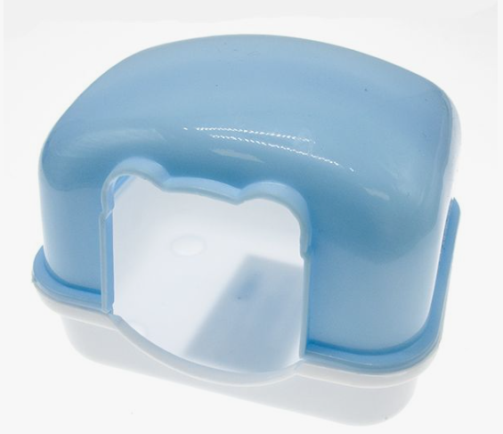 Домик для хомяка «Чистый котик». Цвет: голубой