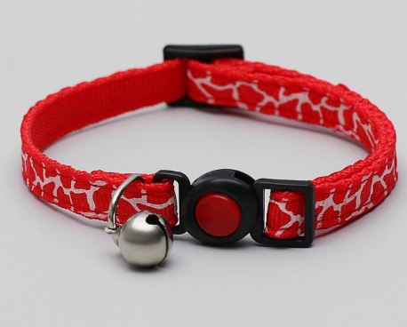 Ошейник кошачий "Жираф" 30*1 см микс цв