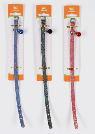 Ошейник мягкий "Андромеда" 31*1 см искуств кожа микс цветов