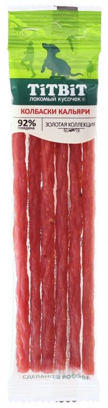 ЛАКОМСТВО "TITBIT" КОЛБАСКИ КАЛЬЯРИ Д/СОБАК ЗОЛОТАЯ КОЛЛЕКЦИЯ 20г 018941