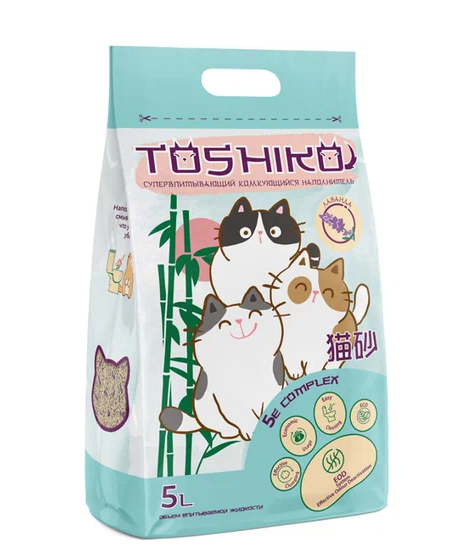 Toshiko Наполнитель "Лаванда" комп.древ.1.9кг 5л