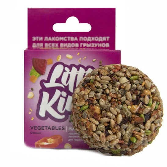 Little King лакомство для грызунов корзинка овощная 40г (розовая)