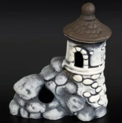 Аквадекор-грот для аквариума Замок в скале Белый К-48б