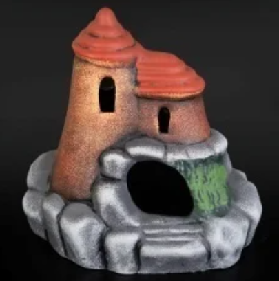 Аквадекор-грот для аквариума К-10 Замок с круглой крышей