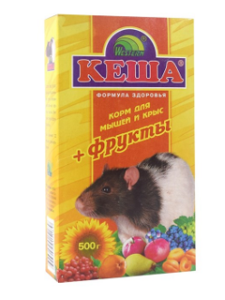 ЗЕРНОСМЕСЬ "КЕША" Д/МЫШЕЙ И КРЫС 500г (ФРУКТЫ)