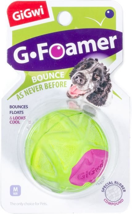 75457 Игрушка для собак Мячик полнотелый 6,5см, серия G-FOAMER, GiGwi