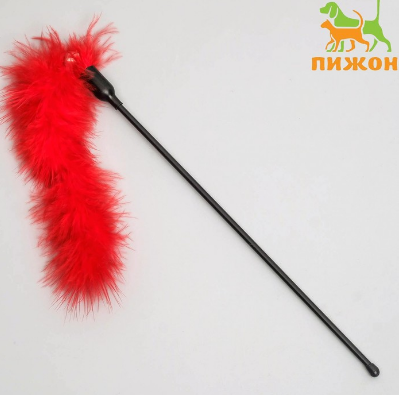 Дразнилка пуховая Хвостик, микс цветов 875374