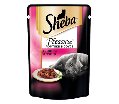 Шеба Плежер говядина/кролик 85г.