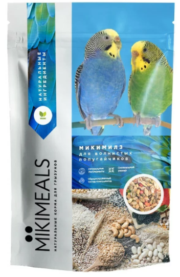 Микимилс (Mikimeals)  0,8кг корм для волнистых попугаев