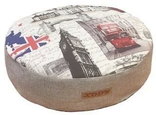 Пуфик (флок) №1 Серый, Лондон