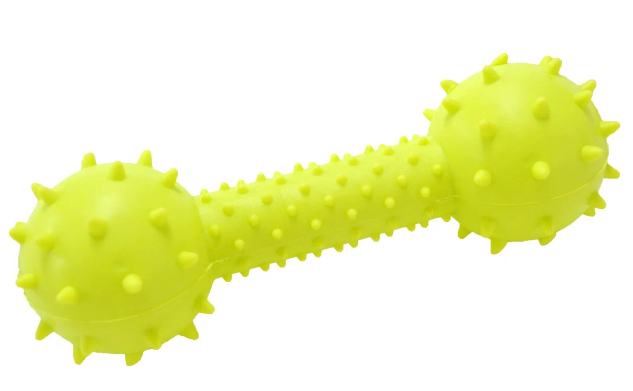 Игрушка-пищалка д/собак Гантель 14х6см мигает, микс арт.10121-1968 Код267395