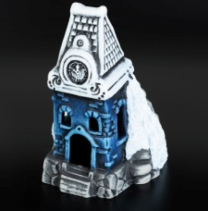 Аквадекор-грот для аквариума К-49син Часовня синяя