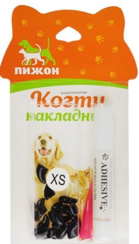 Когти накладные "Антицарапки", размер XS, черные