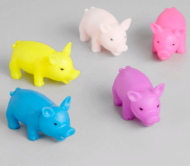 Игрушка пищащая "Маленький поросенок", 9 см, микс цветов   1920012