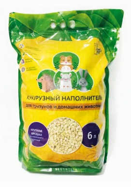 Кукурузный наполнитель ЭКОлайн"Золотой Кот" 6 л