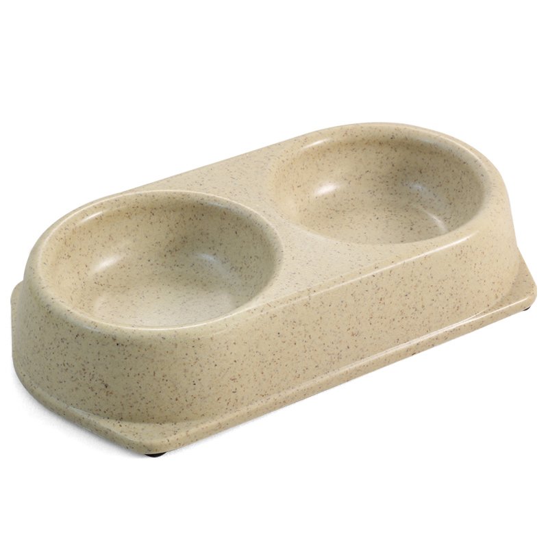 Миска NATURAL  из бамбука двойная 0,18*2л