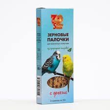 Зерновые палочки для волнистых попугаев "Из природной кладовой" с орехом 90г