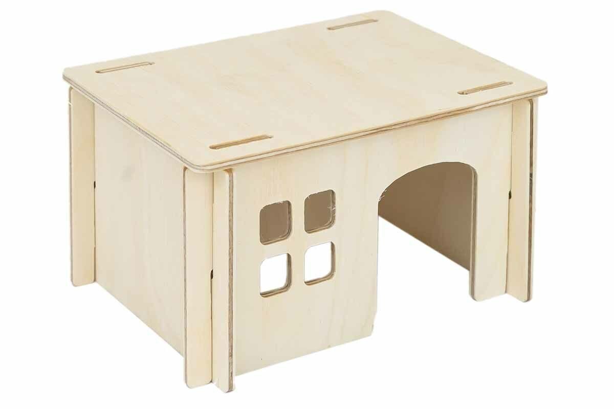 ECO Домик д/грызунов, с окошком, 15*11*h9см (фанера)