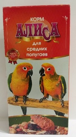 Алиса корм для средних попугаев 450г