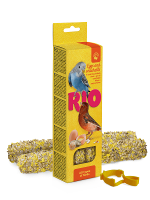 Рио: палочки 40гр*2шт для всех видов птиц с яйцом и ракушечником