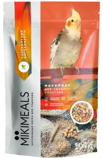 Микимилс (Mikimeals)  0,8кг корм для средних попугаев