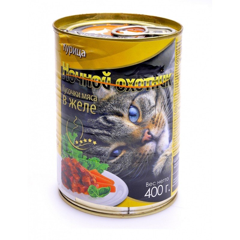 "НОЧНОЙ ОХОТНИК" КОНС Д/К 400г (КУРА) С КЛЮЧОМ
