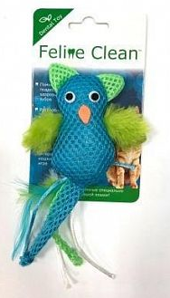 Feline Clean игрушка для кошек Dental Сова хвост с перьями