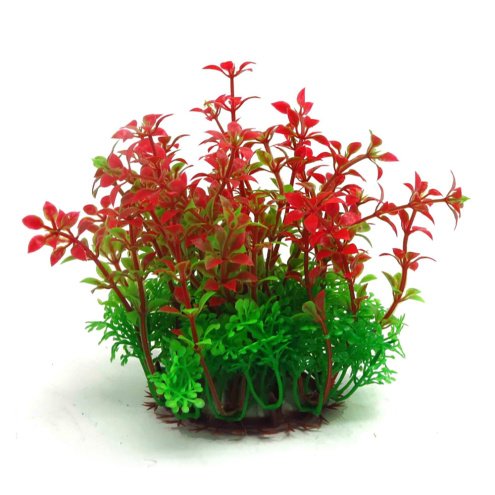 Aquanimal Растение пласт. «Куст малый красно-зеленый» 13х10х11см