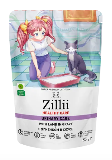 Зилли пауч д/кош Urinary care Ягненок в соусе 85гр